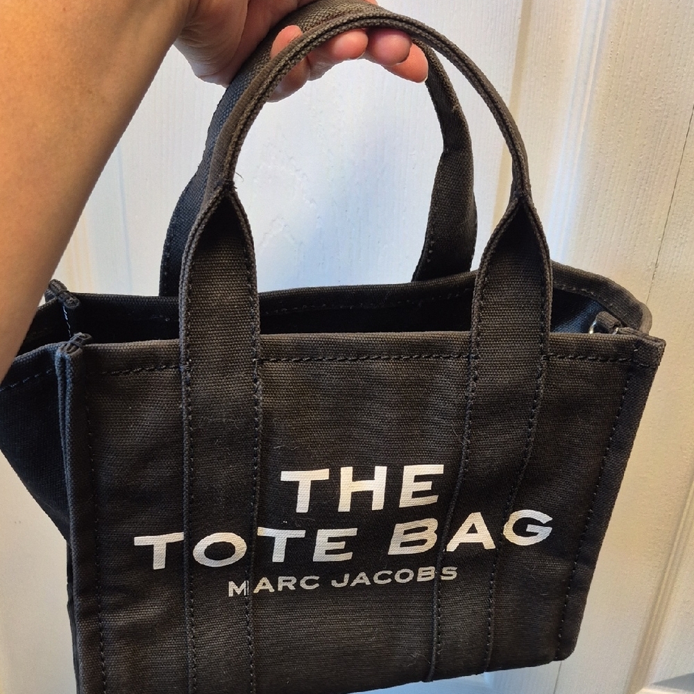 Marc Jacobs Black Canvas Tote Bag